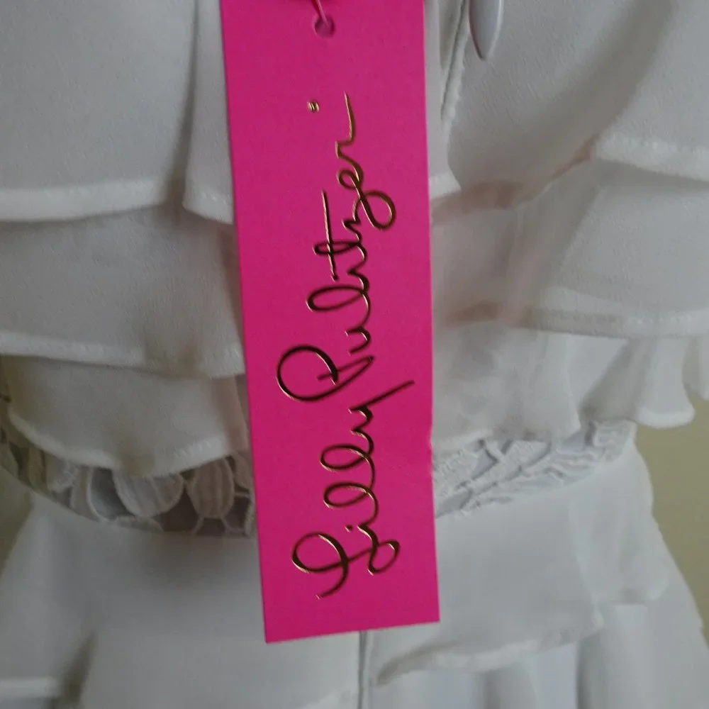 Lilly Pulitzer White Olive Top Size 2